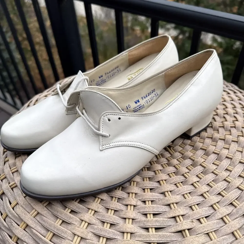 Drew White Leather Orthotic Comfort Walking Shoes Women 10 WW Extra Wide Nurse